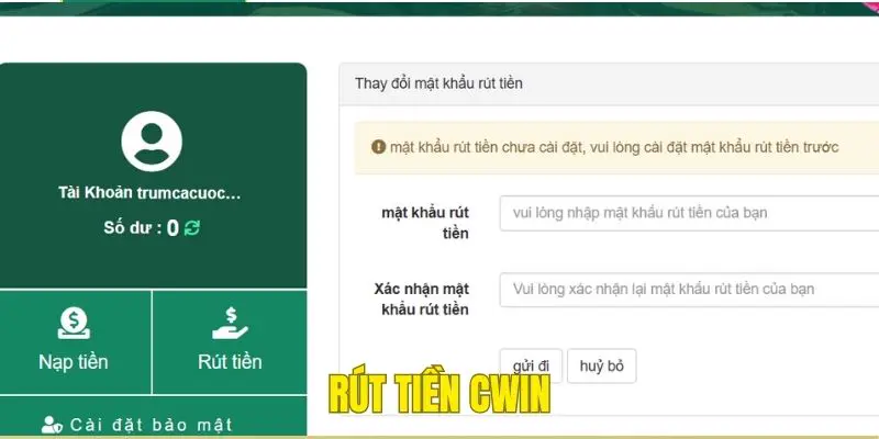 Rút tiền Cwin